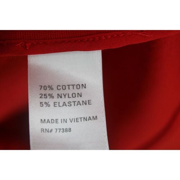 Madewell Abroad Ponte Knit Dress Sz 0 Spark Red Fit & Flare Pockets Sleeveless - Picture 9 of 9